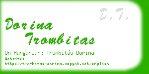 dorina trombitas business card