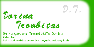 dorina trombitas business card